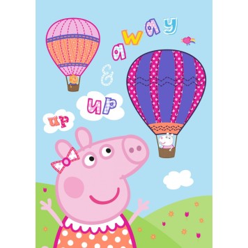 Peppa Pig Hot Air Balloon polar blanket 100x140cm