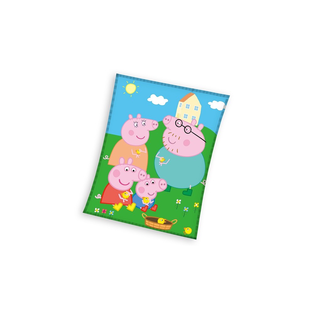 Peppa Pig Picnic coral fleece blanket 150x200cm