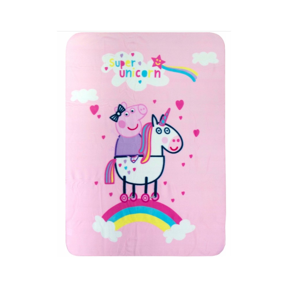 Peppa Pig Unicorn fleece blanket 100x140cm