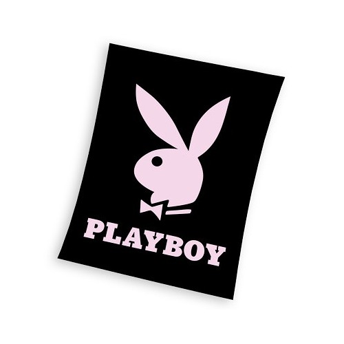 Playboy Black coral fleece polar blanket 150x200cm