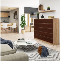 KOMODA K160 10SZ CLP DĄB SONOMA / WENGE