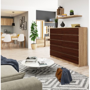 KOMODA K160 10SZ CLP DĄB SONOMA / WENGE