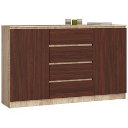 KOMODA K160 2D 4SZ CLP DĄB SONOMA / WENGE