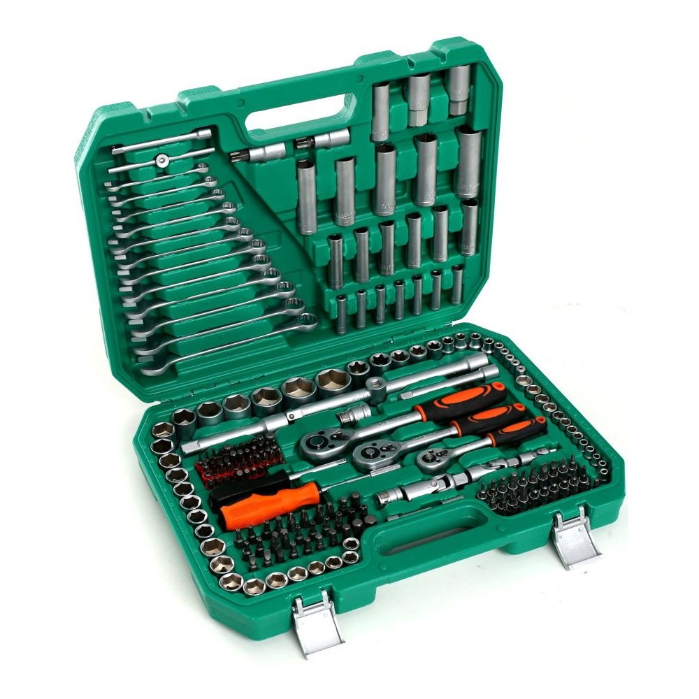 Zestaw Kluczy Duży Nasadowe Płaskie KD307 216el. Walizka