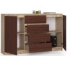 KOMODA K160 2D 4SZ CLP DĄB SONOMA / WENGE