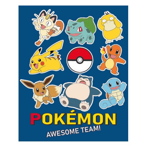 Pokémon Awesome Team coral fleece blanket 130x160cm