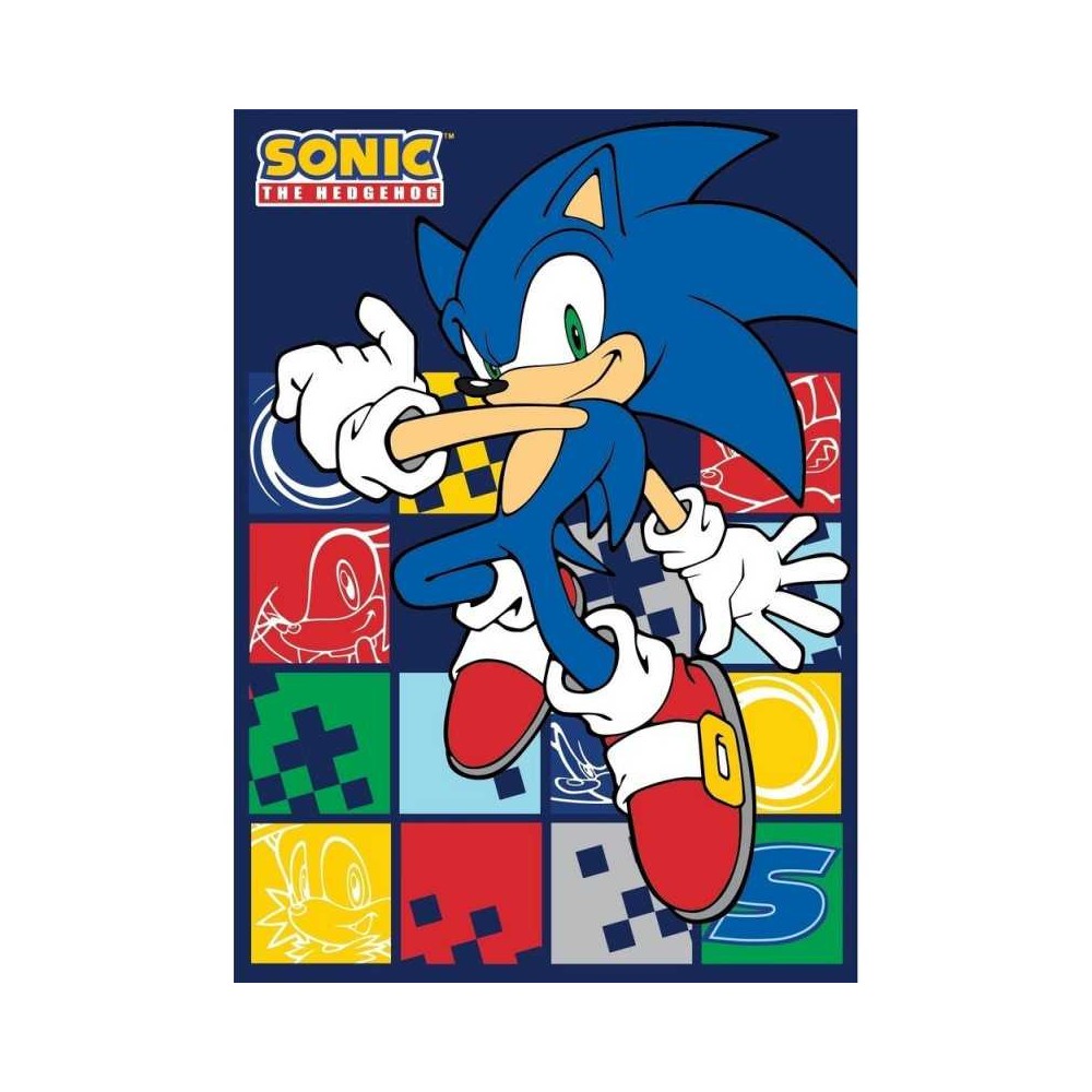 Sonic the Hedgehog Blue Blur fleece blanket 100x140cm
