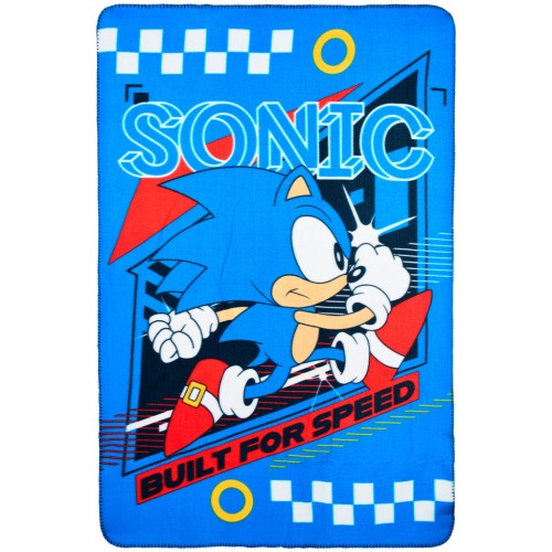 Sonic the Hedgehog Built for Speed polar fleece blanket 100x150cm