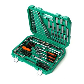 Zestaw Kluczy Duży Nasadowe Płaskie KD307 216el. Walizka