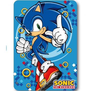 Sonic the Hedgehog Gold Ring fleece blanket 100x140cm