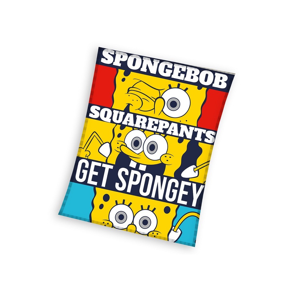 SpongeBob Get Spongey coral fleece blanket 130x170cm
