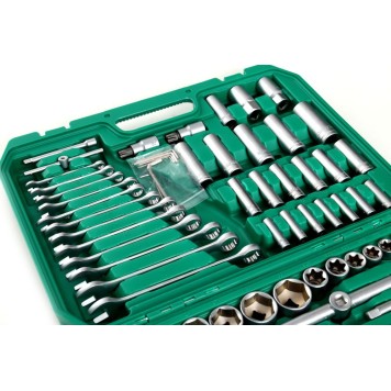 Zestaw Kluczy Duży Nasadowe Płaskie KD307 216el. Walizka