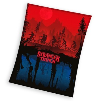 Stranger Things Upside Down coral fleece polar blanket 150x200cm