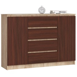 KOMODA K140 2D 4SZ CLP DĄB SONOMA / WENGE