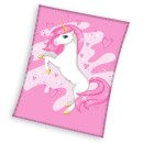 Unicorn Pink Heart fleece blanket 150x200cm