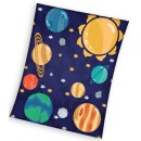 Space Kosmos coral fleece blanket 130x160cm