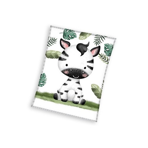 Zebra Leafy coral fleece blanket 110x140cm