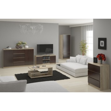KOMODA K140 2D 4SZ CLP DĄB SONOMA / WENGE