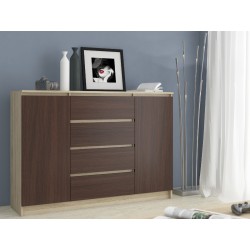 KOMODA K140 2D 4SZ CLP DĄB SONOMA / WENGE