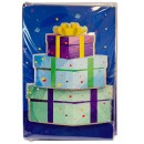 Colour Blue Gift 3D Greeting Card