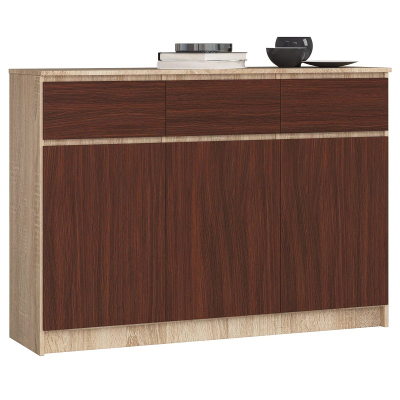 KOMODA K140 3D 3SZ CLP PK SONOMA / WENGE KOMODA K140 3D 3SZ CLP PK SONOMA / WENGE