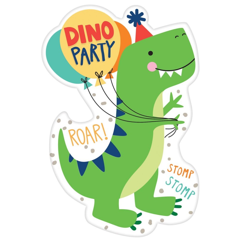 Dinosaur Party Invitation 8 pcs