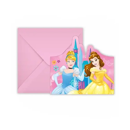 Disney Princess Live Your Story party invitation set of 6 FSC