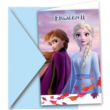 Disney Frozen Leaf party invitation 6 pcs