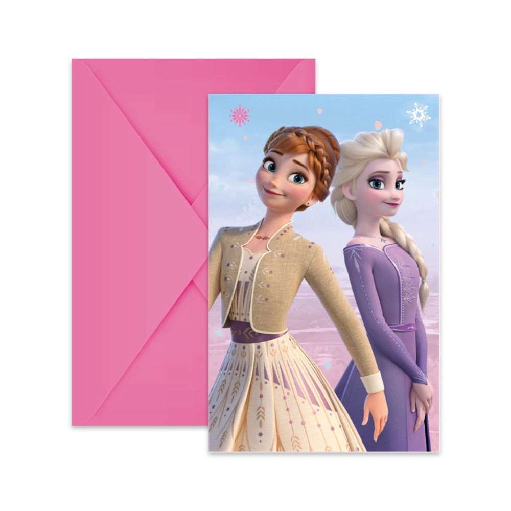 Disney Frozen Wind  party invitation set of 6 FSC