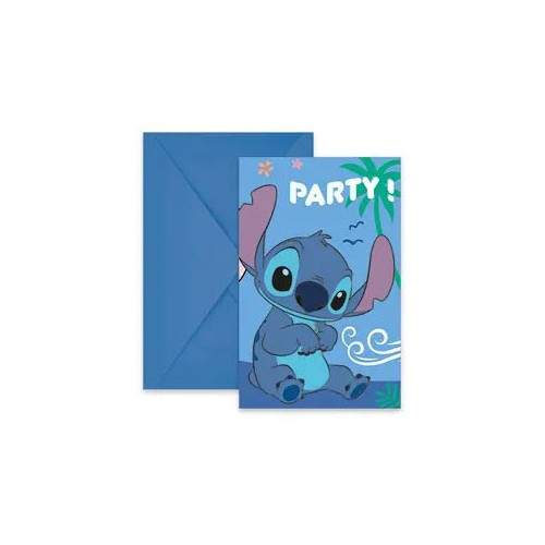 Disney Lilo and Stitch Angel party invitation 6 pcs FSC
