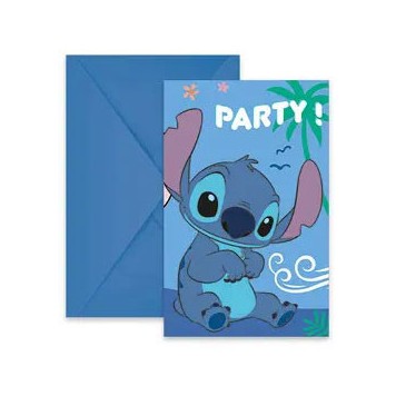 Disney Lilo and Stitch Angel party invitation 6 pcs FSC