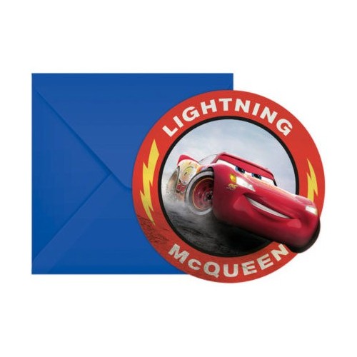 Disney Cars Arena Race Party Invitation 6 pcs