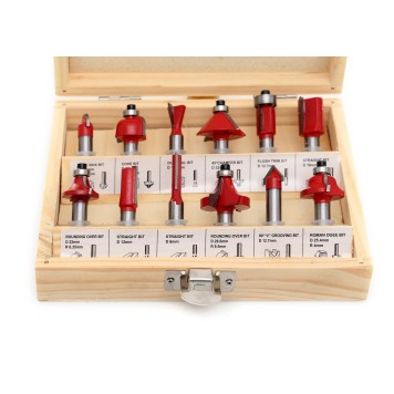 Zestaw Frezów do drewna KD10282 12szt. frez 8mm