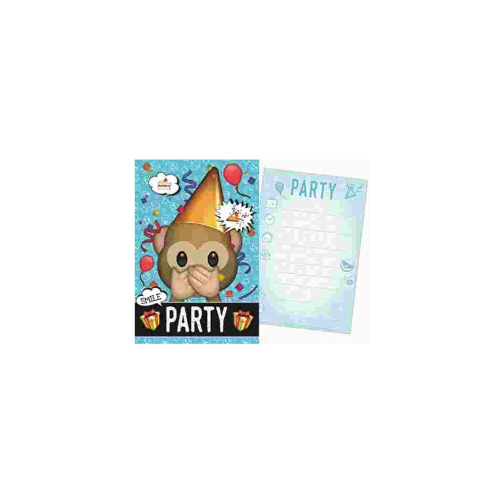 Emoji  Blue Party Invitation