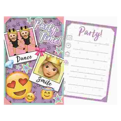 Emoji  Purple Party Invitation