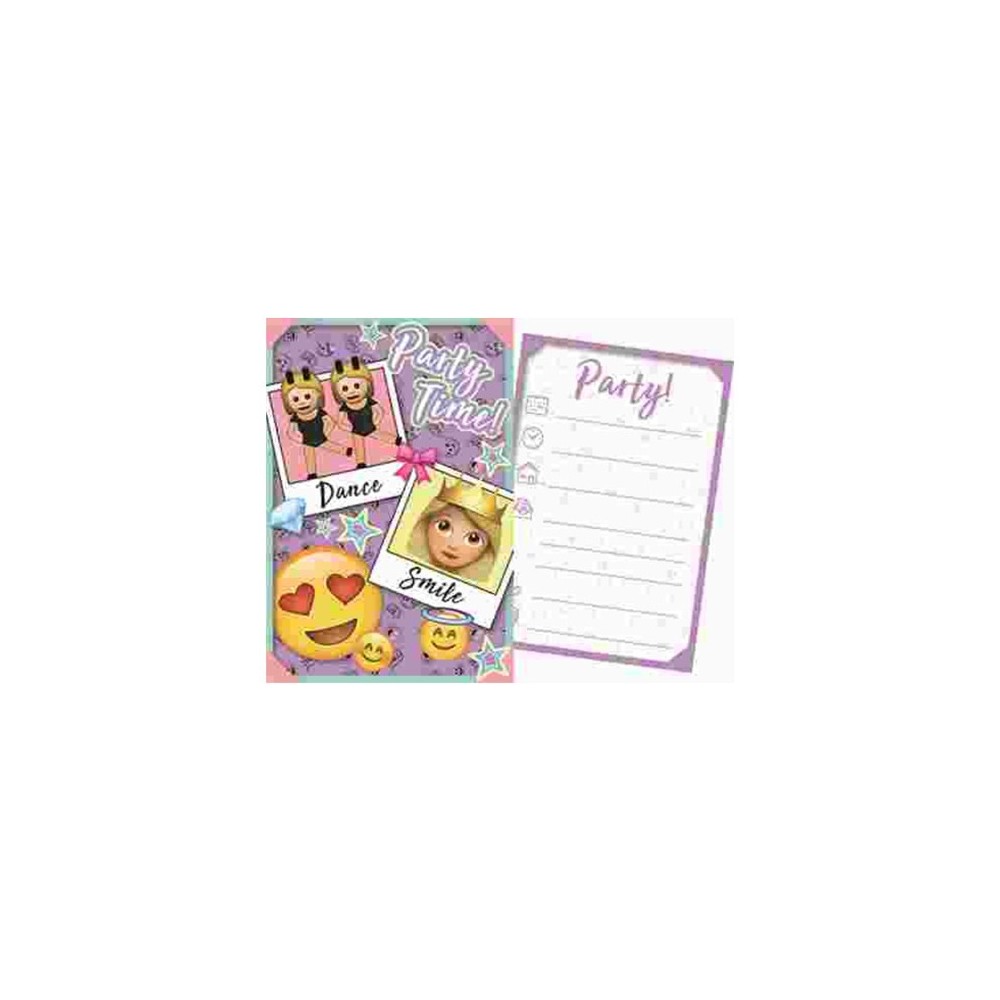 Emoji  Purple Party Invitation