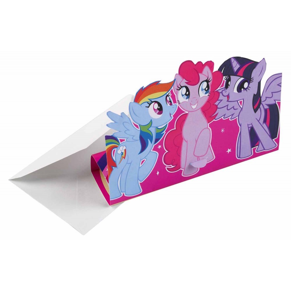 My Little Pony Rainbow Sparkle Party Invitation 8 pcs