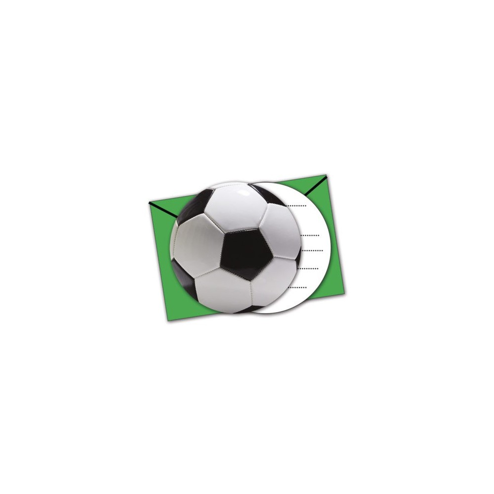 Football Soccer Field party invitation 6 pieces