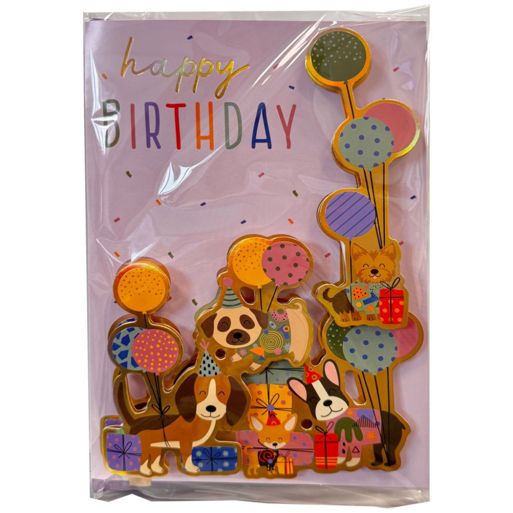 Happy Birthday Animals Happy Birthday 3D Greeting Card