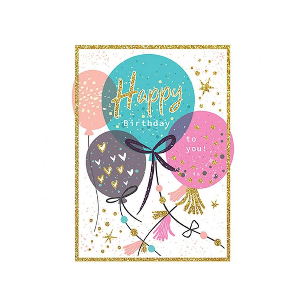 Happy Birthday Balloon Happy Birthday greeting card + envelope