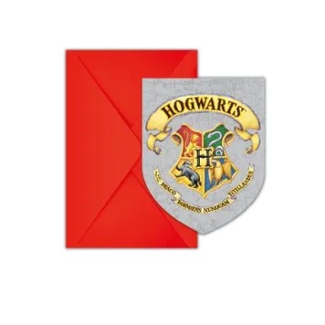 Harry Potter Hogwarts Houses party invitation set of 6 FSC