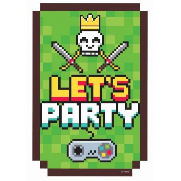 Gamer Game On Game Party Invitation 6 pcs