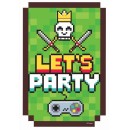 Gamer Game On Game Party Invitation 6 pcs