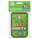 Gamer Game On Game Party Invitation 6 pcs