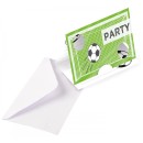 Football Kicker Party Invitation Set of 8