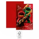 Lego Ninjago party invitation 6 pcs FSC