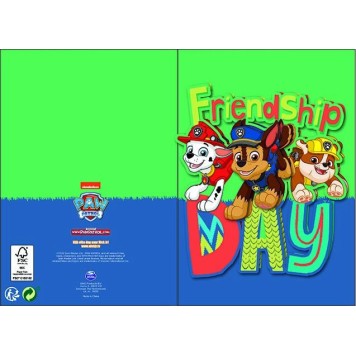 Paw Patrol Friendship 3D pop-up greeting card + envelope