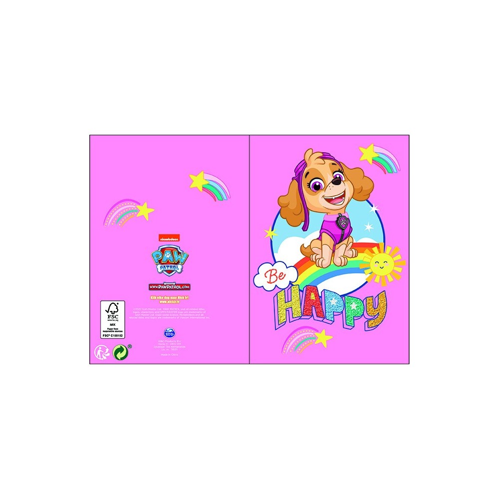 Paw Patrol Happy 3D pop-up greeting card + envelope