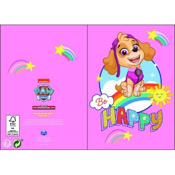 Paw Patrol Happy 3D pop-up greeting card + envelope