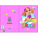 Paw Patrol Happy 3D pop-up greeting card + envelope